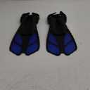 Greatever Snorkel Fins Adjustable Buckles Open Heel Swim Flippers Travel Size Short Swim Fins for Snorkeling Diving Swimming Adult Men Womens (Blue)