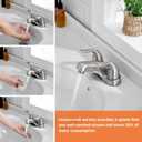 Bathroom Sink Faucets 2/3 Hole,Brushed Nickel Dual Handles 4 inch Plastic Plating Over Bathroom Faucet with Pop-up Drain and 2 Supply Hoses for Apartment Rvs Sink Vanity