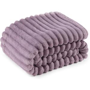 Bedsure GentleSoft Light Purple Throw Blanket for Couch - Cozy Soft Blankets for Women, Cute Small Throws for Girls, Purple, 50x60 Inches