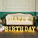 155 Bulbs Happy Birthday LED Marquee Light Up Letters Sign (Large Size)