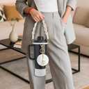 6Pcs Accessories Set Compatible with Owala 30oz & 40oz FreeSip Sway Bottles & Tumblers, Silicone Boot, Handle Strap, Replacement Stopper, Flower Charm, Plush Ball for Owalaa (Transparent)