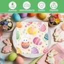 2 x 50PCS Easter Eggs Paper Napkins - 6.5 x 6.5 Inch Watercolor Bunny Egg Luncheon Napkins Disposable Dinner Supplies for Easter Birthday Party Decorations