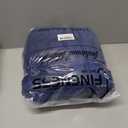 FINENESS Couch Lightweight Warm Throw Blanket Navy Blue 50" x 60",Travel Blanket Cozy Plush Fuzzy Plaid Striped Blankets for Sofa