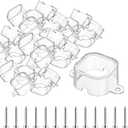 240 Pcs Mount Compatible with Pro Permanent Outdoor Lights Brackets with Screws for Soffit, Fascia, Clip for Installation Compatible with H706 (Clear)