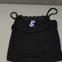 Florence by mills Women's Lacy Cotton Camisole (Black) Size Small
