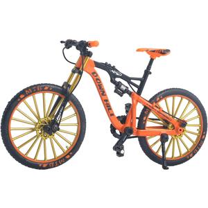 Ailejia Alloy Mountain Finger MTB Bike Downhill DH Downhill Bicycle Ornament Toy Mini DS Bicycle Racing Vehicles Toy Models Decoration Crafts for Home (S-Orange)