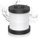 Qure Skincare Shower Filter Refill - Replacement Cartridge for Shower, 99% Chlorine Reduce, Clinically Tested - Black, 3-Month Supply (1 Piece)