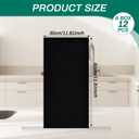 12 pcs Peel and Stick Backsplash Tiles, Black Wall Panels, 23.6" x 11.8”, 23.6" x 11.8" x 2.2mm