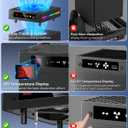 [LED Display] Auto Cooling Fan for Xbox Series X with 9 RGB Light, Cooling System Adjustable by Temperature for Xbox Series X Console, Cooler & Light Switch, Headset Hook,USB Port, for Xbox One Cases