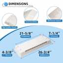 HECASA RV Refrigerator Vent Cover Compatible with Dometic Vents Direct Replacement Lid Cap Universal-Model 65528, 25-1/2 Inch X 10 Inch