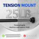 Mcrbeay Shower Curtain Rod, 1" Diameter Heavy Duty Tension Shower Rod, Non Slip Adjustable 28-102 inch No Drilling Shower Curtain Rods Spring Tension For Bathroom, Shower Stall, No Rust, Black