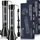 Otdair Solar/Rechargeable LED Flashlight, Multi Function Ultra Bright Flashlight, Emergency Strobe Light, USB-C Rechargeable, Survival Gear and Supplies, 5 Modes for Outdoor, Camping, Hiking, 2 Pack