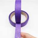 3 Rolls Purple Art Craft Tape Removable Masking Tape Multi Purpose Tape for DIY Labeling Decoration, 1/2 Inch x 40Yards and 1.5 Inches x 20 Yards