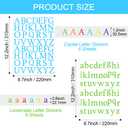 Noveread 1092 Pcs Gold Letter Sticker 24 Sheets Alphabet DIY, Colorful