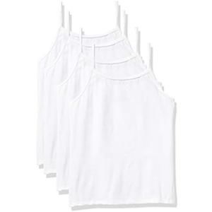 Hanes Girls Cami Tops, Ultimate EcoSmart Girls’ Camisoles, White 4-Pack, Small