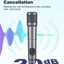 Wireless Microphone, Dual Handheld Dynamic Mic with Rechargeable Receiver, 40H Duration, 200ft Range, Plug and Play, Karaoke Microphone for Singing, Karaoke, Meeting, Church, Wedding