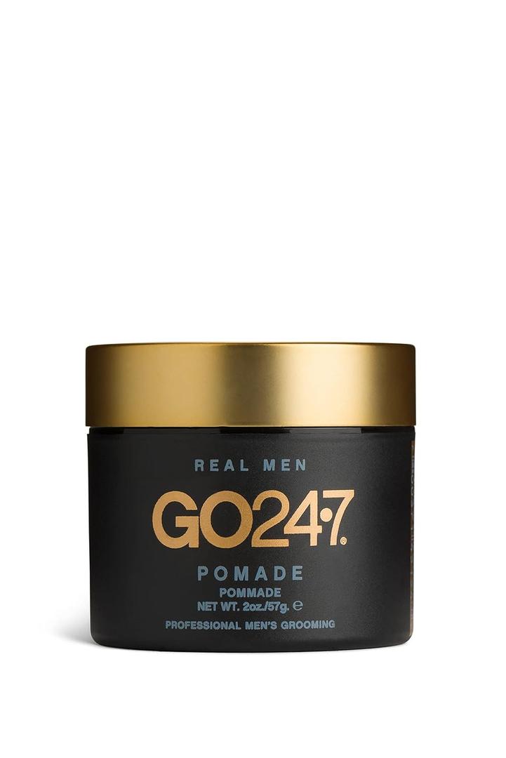 GO247 Pomade - Strong Hold, High-Shine Finish, 2 Oz