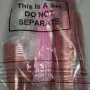Ziliny 50 Pack 12oz Pink Clear Plastic Cups with Lids and Straws, PET Disposable Drinking Cups, Disposable Iced Coffee Cup for Smoothies, Cold Drinks, Parties, Wedding, Meeting, Drink Shops