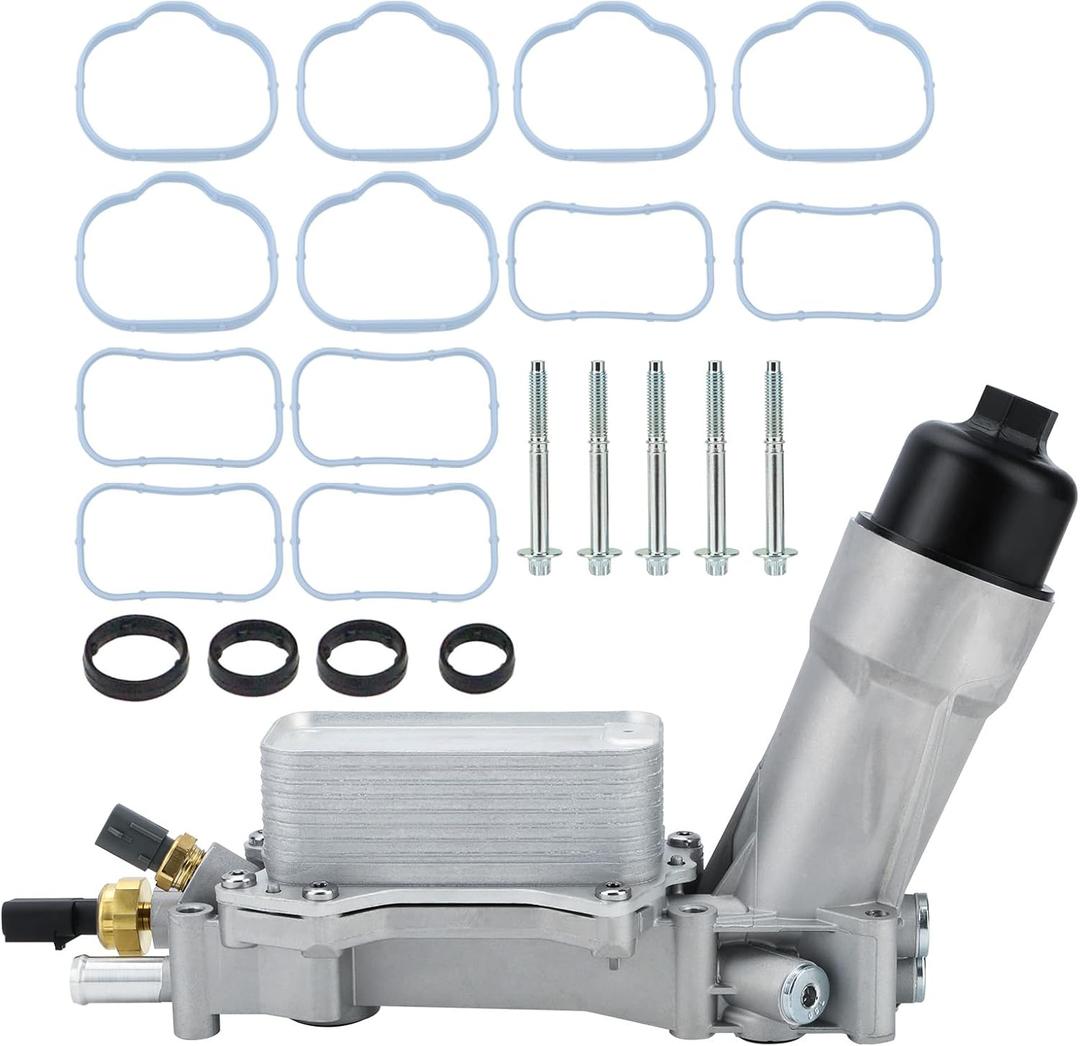 926-876 Aluminum Engine Oil Cooler Oil Filter Housing Adapter For 2011-2016 Dodge Charger,Chrysler 200 300, Grand Cherokee, Wrangler, Ram 1500 ProMaster 3.6L Replaces# 5184304AE, 68105583AF