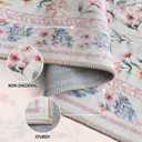 Washable Boho Entryway Rug 2' 3' Pink Green Small Rug Hot Beige Colorful Color Floral Door Mat Indoor Entrance Non-Slip Soft Oriental Vintage Carpet Kitchen Entryway Bedroom Corridors Indoor