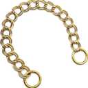 Errienpin 15.7 Inch Chunky Purse Chain Handles | Double Chain with Oversized O Ring | Short Strap Replacement for Handbags & Shoulder BagsBrass