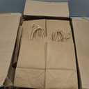 Toovip 90 Pack Plain Brown Kraft Paper Bags with Handles Bulk, Multiple 3 Assorted Sizes Gift Bags for Favors Grocery Retail Party Birthday Shopping Business Goody Craft Merchandise Take Out Sacks