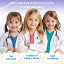 RioRand Doctor Costume for Kids With Stethoscope Lab Coat Career Day Costume Halloween Dress Up For Boys Girls (S-110/3-4Y)