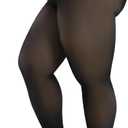 Fleece Lined Tights Leggings Women Plus Size,Thermal Warm Skin Tone Black Sheer for Winter Smooth Out Fat Lumps (X-Large-XX-Large, Caramel Cloud)