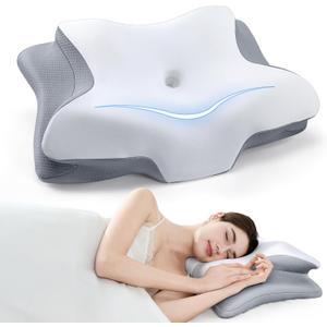 Cervical Pillow for Neck Shoulder Pain ReliefErgonomic Side Sleeper Pillow for SleepingOdorless Orthopedic Contour Memory Foam Pillows,Cooling Neck Support Pillow,Bed Pillow for Back Stomach Sleeper