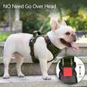 PoyPet No Pull Dog Harness, No Choke Reflective Dog Vest, Adjustable Pet Harnesses with Easy Control Padded Handle for  Dogs(Military Green,XS)