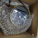 SWEETFULL Solar Bird Feeder for Outdoors Hanging, Metal Wild Bird Feeder for Cardinals Solar Garden Lantern with S Hook as Gift for Bird Lovers (2LBs Heavy Duty birdfeeders) (7.2"x7.2")