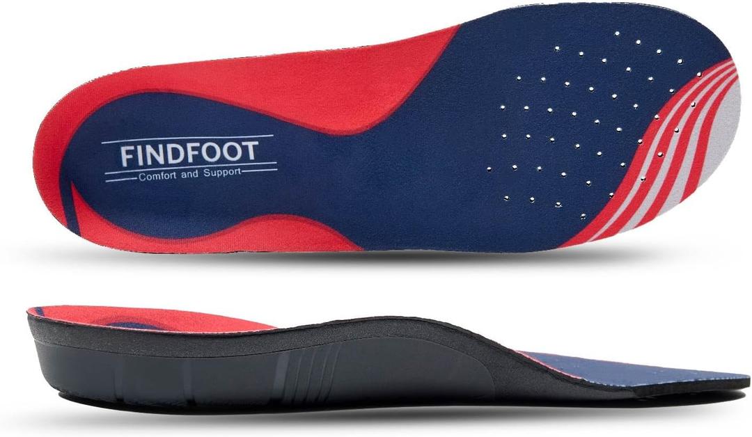 Hard and Durable Orthopedic Arch Support Shoe Insoles for Foot (Black, 9)