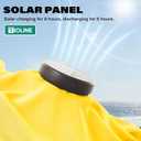 9FT Solar-Powered LED Patio Umbrella with Tilt Crank,Outdoor Market Umbrella with 32 Lights,Sunshade for Deck, Garden and Pool