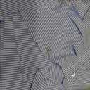 SUNNOW Women's Casual Striped Cropped Ruched Long Sleeve Shirt (Large, Blue)