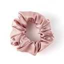 Bunnikins & Clover Silk Scrunchies for Hair Sleep, 100% Mulberry Silk Hair Ties for Curly Hair with Elastic Band, Elastic Hair Tie Scrunchies for Women Girls, Pink