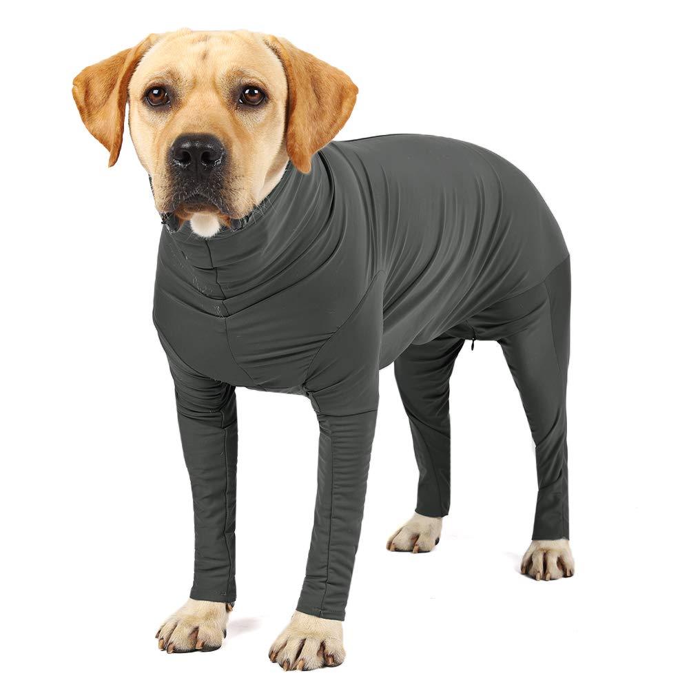 Etdane Recovery Suit for Dogs Surgery Suit Female Spay Dog Surgical Recovery Suit Male Dog for Surgery Female Anti Licking Wounds Dog Shedding Suit Grey/Small