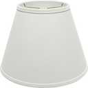 Aspen Creative 32682 Transitional Empire Shape Spider Construction Lamp Shade, White, 7" Top x 13" Bottom x 9-1/2" Slant Height
