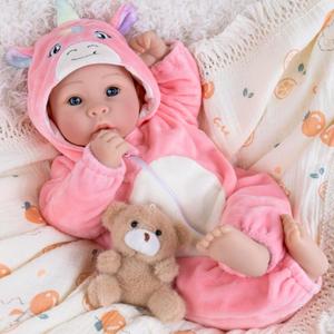 Aori 17 Inch Baby Dolls Realistic Doll with Ultra Real Life Soft Body & Pink Outfits for Girls 3+ | Pretend Play, Dress Up, Nursery Decor