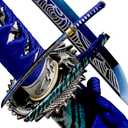 Katana Sword Real Rayskin Hardwood Saya Handmade Japanese Samurai Sword Can Chop Bamboo