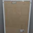 U Brands Farmhouse Linen Bulletin Board, 30" x 20", White Wood Frame, Wall Mounted Pin Board for Home Office, Classroom & Kitchen, Includes Push Pins