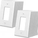 CML Oversized Decorator Wall Plate, 20 Pack Electrical Outlet Receptacle Covers, Jumbo 1-Gang Switch Plates, Over-Size 3.5 x 5.5, Impact Resistant, Gloss White, ETL Listed