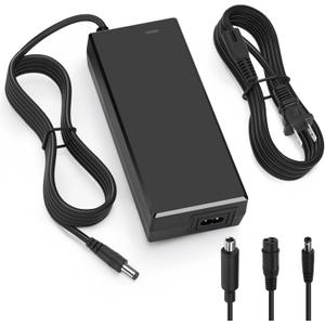 Hyleton UL Certified 54.6V2A Fast Electric Bicycle Charger, Suitable for 48V Lithium Battery Electric Scooter Charger, Three-in-one Plug, Compatible with DC2.5mm/2.1mm and 12mm 3-pin Plug/Video Head.