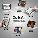 Cousper for iPad mini 7 A17 Pro 2024/ iPad mini 6 Generation Keyboard Case 2021 8.3 Inch with Multi-Touch Trackpad, 360 Rotating Cover with Rainbow Backlit Keyboard for iPad mini 7th/ 6th Gen, Silver