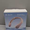 JISULIFE Portable Neck Fan, Hands-Free Bladeless, 5 Speeds, 4000 mAh Battery Operated Wearable Personal Fan, Twistable, Rechargeable, Gift for Women Men-Pink