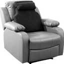 HOMBYS Sherpa Fleece Lumbar Support Pillow with Headrest for Recliner,Memory Foam Chair Cushion for Back Pain,Big High Back Support for Recliner with Chair Headrest for Elderly (Black)