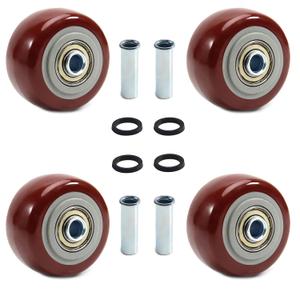 2.5 Inch Caster Wheels Heavy Duty Lockable Bearing Plate 4 PCS Shelf Replacement for Platform Trucks Cart Furniture Workbench up to 220LBS/100KG