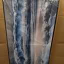 ERQINHUA Large Wall Decor For Bedroom Wall Art For Living Room Office Decor Blue Beach Sea Wave Paintings Sunrise Ocean Seascape Wall Pictures Canvas Artwork Modern Home Decor Black Frame 30x60 In