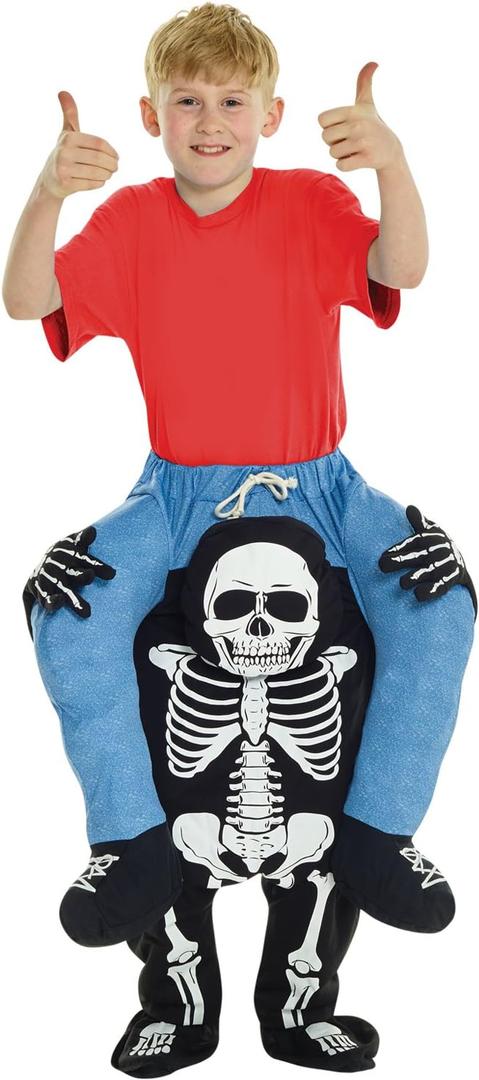 Skeleton Piggyback Costume Kids (One Size)