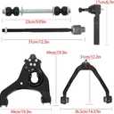 12PCS Front Control Arms Ball Joints Kit Replacement for Chevy Silverado 1500 1999-2006 Replacement for GMC Sierra 1500 1999-2006