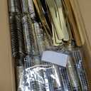 bUCLA 600 Pieces Gold Plastic Silverware - Disposable Gold Utensils - Heavyweight Plastic Cutlery set- 200 Forks, 200 Spoons, 200 Knives for Party & Thanksgiving